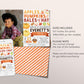 Apple and Pumpkins Birthday Invitation With Photo Editable Template, Kids Unisex Thanksgiving Bales Of Hay Party Invite, Pumpkin Patch Fall