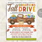 Fall Donation Drive Flyer Editable Template