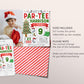 Christmas Golf Birthday Invitation With Photo Editable Template, Holiday Kids Let's Par Tee Golf Ball Party Invite, Xmas Sports Theme Evite