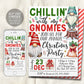 Gnome Christmas Party Invitation Editable Template