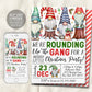 Gnome Christmas Party Invitation Editable Template