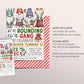 Gnome Birthday Invitation Editable Template, Kids We're Rounding Up The Gang Party Invite, Christmas Merry Little  Birthday Evite Printable