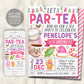 Christmas Tea Party Birthday Invitation Editable Template