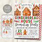 Gingerbread House Decorating Invitation Editable Template