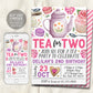 Tea For Two 2nd Birthday Invitation Editable Template