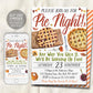 Pie Night Invitation Editable Template