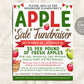 Apple Sale Fundraiser Flyer Editable Template