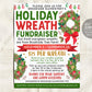 Holiday Wreath Flyer Editable Template