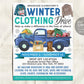 Winter Coat Drive Flyer Editable Template