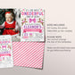 Christmas First Birthday Invitation With Photo Editable Template, Onederful Time of the Year 1st Birthday Party Invite, Girl Holiday Evite