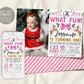 Christmas Birthday Invitation With Photo Editable Template