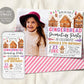 Gingerbread Decorating Birthday Invitation With Photo Editable Template