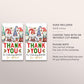 Gnomes Christmas Birthday Favor Tags Editable Template, Holiday Gnomes Party Thank You Gift Tag, Party Treat Bag Favor Tag, Garden Gnomes