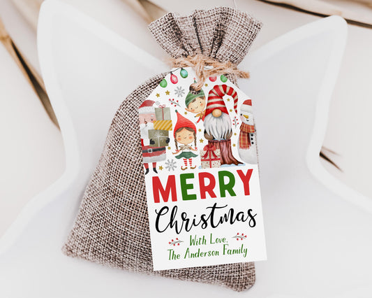 Christmas Favor Tags Editable Template