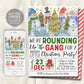 We&#39;re Rounding Up The Gang Christmas Party Invitation Editable Template