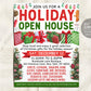 Holiday Open House Flyer Editable Template