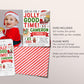 Christmas Jolly Good Time Birthday Invitation With Photo Editable Template, Santa Holiday Winter Party Invite, Kids Gingerbread Man Evite