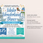 Winter School Dance Flyer Editable Template, Christmas Winter Wonderland Dance Poster, Holiday Dance Fundraiser Invitation Snowman  PTO PTA