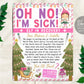 Christmas Pink Girl Elves Recovery Letter Editable Template