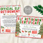 Elf Retirement Letter Editable Template