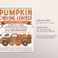 Pumpkin Carving Contest Flyer Editable Template, Halloween Pumpkin Truck Art Party Invitation, Fall Harvest School PTO PTA Church Event