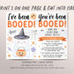 I've Been Booed Coworker Game Editable Template, You've Been Booed Work, Halloween Office Tradition Sign Instructions, Gifts For Co Workers