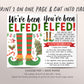 We've Been Elfed Christmas Game Editable Template, Elf Neighborhood Holiday Game With Sign And Instructions, Elf Winter Gifts For Neighbors