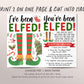 I've Been Elfed Coworker Game Editable Template, Elf You've Been Elfed Office Christmas Party Game, Holiday Elfed Sign and Instructions Kit