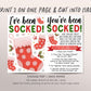 I've Been Socked Christmas Office Party Coworker Game Editable Template, Christmas Stocking You've Been Socked, Holiday Office Gift Exchange