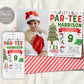 Christmas Golf Birthday Invitation With Photo Editable Template