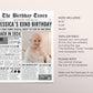 Back in 1934 Birthday Newspaper Editable Template, 91 92 93 Years Ago, 91st 92nd 93rd Birthday Sign Decorations Decor for Men or Women