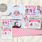 Winter Onederland First Birthday Invitation With Photo Editable Template