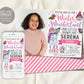 Winter Wonderland Birthday Invitation With Photo Editable Template