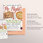 Pie Night Invitation Editable Template, Friendsgiving Party Invite, Thanksgiving Pie Fundraiser Flyer Evite, Fall Autumn Potluck Dinner Pie