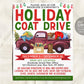 Holiday Coat Drive Flyer Editable Template