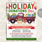 Holiday Donation Drive Flyer Editable Template