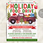 Holiday Food Drive Flyer Editable Template