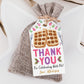 Christmas Waffles and Pajamas Birthday Favor Tags Editable Template