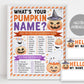 What&#39;s Your Pumpkin Name Gam