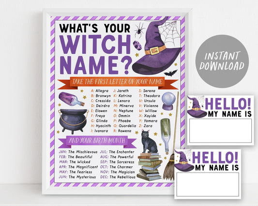 What&#39;s Your Witch Name Game