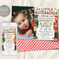 Little Nutcracker First Birthday Invitation With Photo Editable Template