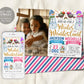 Winter Wonderland Joint Siblings Birthday Invitation With Photo Editable Template