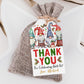 Gnomes Christmas Birthday Favor Tags Editable Template