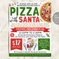 Pizza with Santa Flyer Editable Template