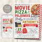 Christmas Movie Pizza Pajamas Birthday Invitation Editable Template