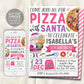 Pizza With Santa Invitation Editable Template