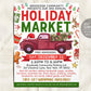 Holiday Market Flyer Editable Template