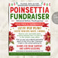 Poinsettia Fundraiser Flyer Editable Template