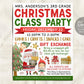 Class Christmas Party Flyer Editable Template