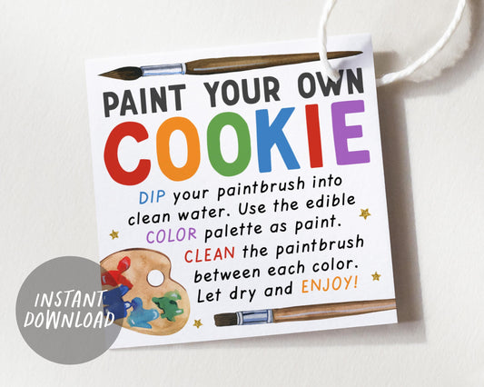 Paint Your Own Cookie Tags